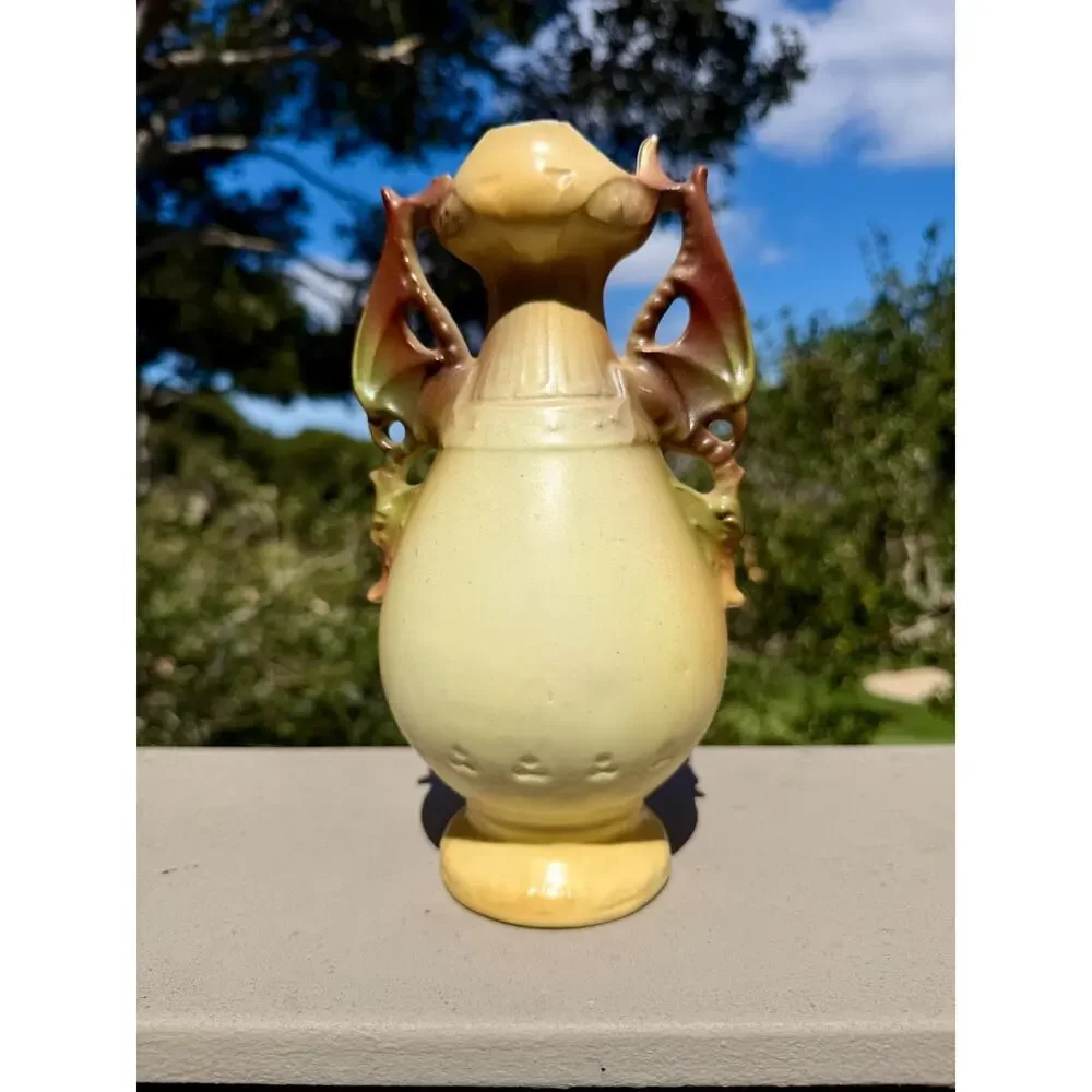 Antique Austrian Bohemian Art Nouveau Hand Painted Porcelain Vase 9
